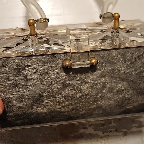 Lucite 1950s Box Purse - Picture 3 of 8